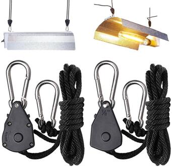1 Paar Led Grow Light Hanger Zware Touw Ratel Reflector Hanger Voor Grow Light
