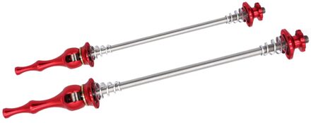 1 Paar Legering Fiets Quick Release Voor 100/130Mm Racefiets Hub 100/135Mm Mtb Hub skischoen Fietsen Accessoires type A rood