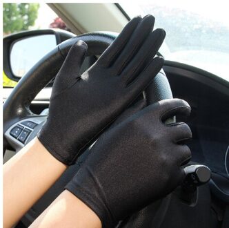 1 Paar Lente Zomer Spandex Handschoenen Mannen Zwart Wit Etiquette Dunne Stretch Handschoenen Dans Strakke Witte Sieraden Handschoenen