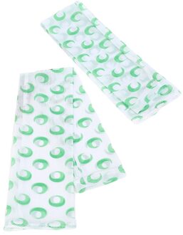 1 Paar Leuke Gedrukt Zonnebrandcrème Ice Mouwen Ijs Zijde Uv Armband Handschoenen Drive Fietsen Arm Manchet Fiets Arm Mouw groen crescent