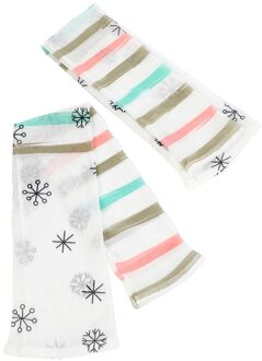 1 Paar Leuke Gedrukt Zonnebrandcrème Ice Mouwen Ijs Zijde Uv Armband Handschoenen Drive Fietsen Arm Manchet Fiets Arm Mouw streep sneeuwvlok