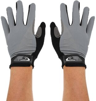 1 paar M/L/XL Fiets Handschoenen Volledige Vinger Anti-skid Touchscreen Mannen Vrouwen MTB Fiets Handschoenen fietsen Outdoor Ademend Zomer Wanten Grijs / L