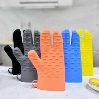 1 Paar Magnetron Hittebestendige Handschoenen Huishouden Keuken Bakken Levert Ovenwanten Warmte Isolatie Bakken Tool Keuken Blauw