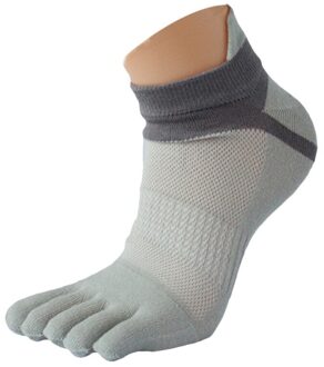 1 paar Mannen Mesh Meias Sport Running Vijf Vinger Teen Sokken Z313 grijs