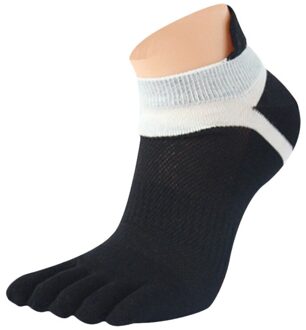 1 paar Mannen Mesh Meias Sport Running Vijf Vinger Teen Sokken Z313 zwart