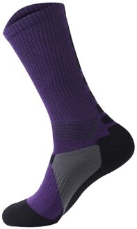 1 Paar Mannen Vrouwen Rijden Basketbal Sokken Unseix Ademend Fiets Schoeisel paars
