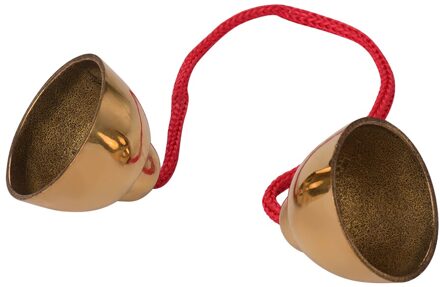 1 paar Metalen Bel Percussie Kloppen Bells Muziekinstrument Ritme Speelgoed Gouden Percussie Instrument