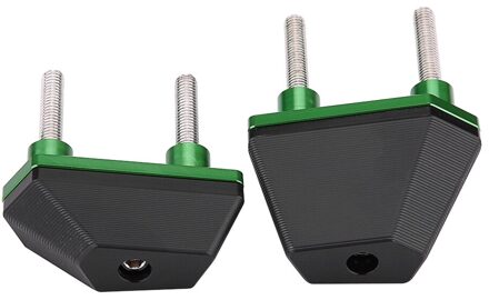 1 paar Motorcycle CNC aluminium Frame Sliders Vallen Crash Pad Protector Rvs Bout voor Kawasaki Z800 Z1000 Z750 groen