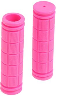 1 Paar Mountain Cycling Bike Fiets Mtb Stuur Grips Covers Rubber Fiets Handvat Bar Anti-Slip Mouw roze
