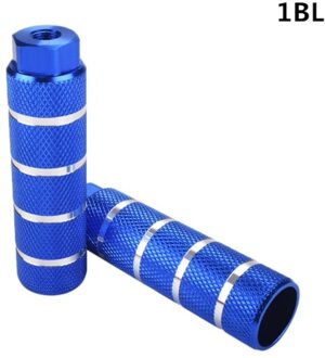 1 Paar Mountainbike Fiets Achteras Pedaal Legering Voet Stunt Pegs Cilinder Zwart Mtb Fiets Pedaal Anti-Slip Voorzijde achteras Voet Pick blauw groot Hole