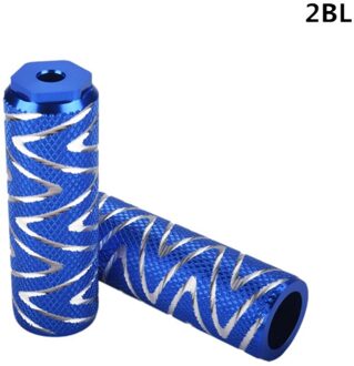 1 Paar Mountainbike Fiets Achteras Pedaal Legering Voet Stunt Pegs Cilinder Zwart Mtb Fiets Pedaal Anti-Slip Voorzijde achteras Voet Pick blauw klein Hole
