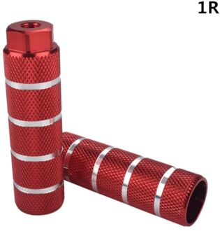 1 Paar Mountainbike Fiets Achteras Pedaal Legering Voet Stunt Pegs Cilinder Zwart Mtb Fiets Pedaal Anti-Slip Voorzijde achteras Voet Pick rood groot Hole