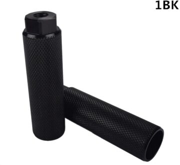 1 Paar Mountainbike Fiets Achteras Pedaal Legering Voet Stunt Pegs Cilinder Zwart Mtb Fiets Pedaal Anti-Slip Voorzijde achteras Voet Pick zwart groot Hole