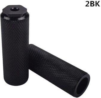 1 Paar Mountainbike Fiets Achteras Pedaal Legering Voet Stunt Pegs Cilinder Zwart Mtb Fiets Pedaal Anti-Slip Voorzijde achteras Voet Pick zwart klein Hole