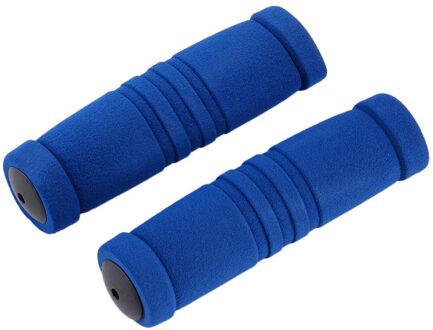 1 Paar Mtb Fiets Grips Handvat Stuur Zacht Duurzaam Spons Bar Grip Covers blauw