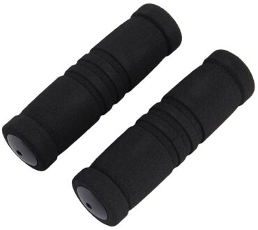 1 Paar Mtb Fiets Grips Handvat Stuur Zacht Duurzaam Spons Bar Grip Covers zwart