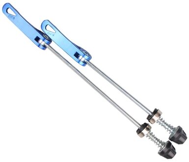 1 Paar Mtb Snelspanner Hendel Mountain Fietswiel Hub Voor En Achter Clip Bout Hendel As Set Blauw