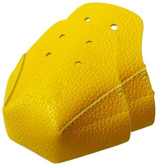 1 Paar Neus Guards Protectors Pu Leer Roller Skate Neus Protectors Met 4 Gaten Voor Roller Skate Outdoor training Gym geel