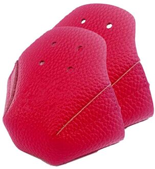 1 Paar Neus Guards Protectors Pu Leer Roller Skate Neus Protectors Met 4 Gaten Voor Roller Skate Outdoor training Gym heet roze