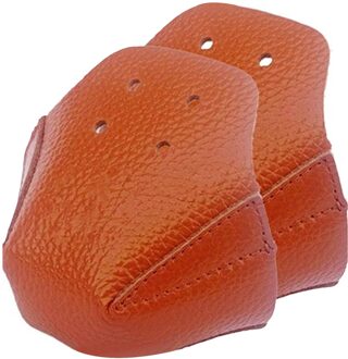 1 Paar Neus Guards Protectors Pu Leer Roller Skate Neus Protectors Met 4 Gaten Voor Roller Skate Outdoor training Gym oranje