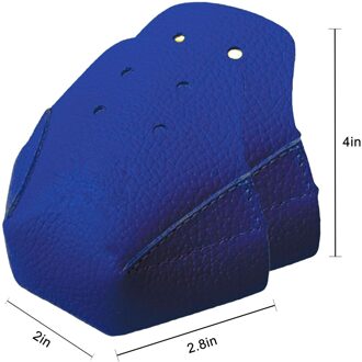 1 Paar Neus Guards Protectors Pu Leer Roller Skate Neus Protectors Met 4 Gaten Voor Roller Skate Outdoor training Gym Purplish blauw