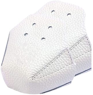 1 Paar Neus Guards Protectors Pu Leer Roller Skate Neus Protectors Met 4 Gaten Voor Roller Skate Outdoor training Gym wit