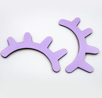 1 Paar Nordic Stijl Schattige Houten 3D Wimper Muursticker Decor Kinderen Kids Baby Kamer Achtergrond Muur Sticker Home Decoratie paars