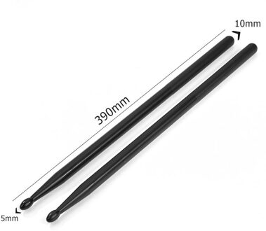 1 Paar Nylon Drumstokken Percussie Toepasselijk Muziekinstrument Muziek Band Accessoires Voor Kinderen Drummer Leren zwart