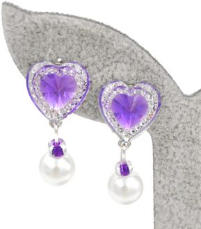 1 Paar Oor Clip Stijl Oorbel Zachte Kussen Onzichtbaar Oor Opknoping Oor Clip Geen Piercing Oorbel Voor Kinderen Kids paars