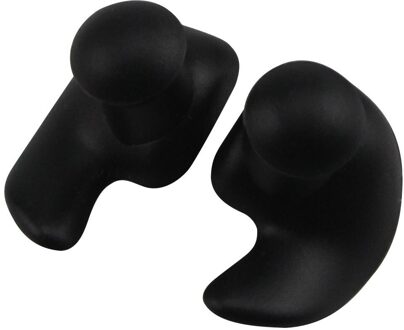 1 Paar Oordopjes Waterdicht Zachte Textuur Oordopjes Siliconen Draagbare Oordoppen Voor Water Sport Zwemmen Accessoires W/Opbergdoos zwart