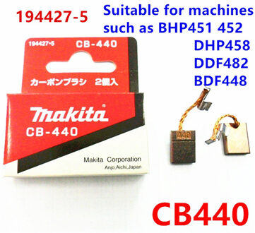 1 paar originele Makita koolborstels voor elektrische motoren CB440 194427 -5 3x10x13,5mm