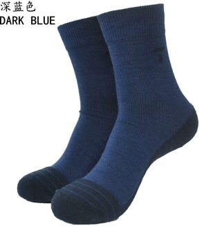 1 paar Outdoor Merino Wol & Bamboe Dikke Trekking Sokken Wandelen Sportsokken Donkerblauw / EU41-46