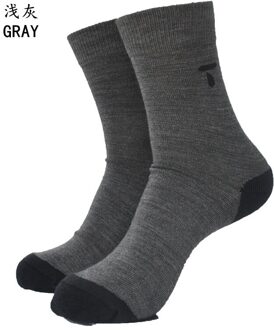 1 paar Outdoor Merino Wol & Bamboe Dikke Trekking Sokken Wandelen Sportsokken Grijs / EU41-46