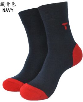 1 paar Outdoor Merino Wol & Bamboe Dikke Trekking Sokken Wandelen Sportsokken Marineblauw / EU36-40