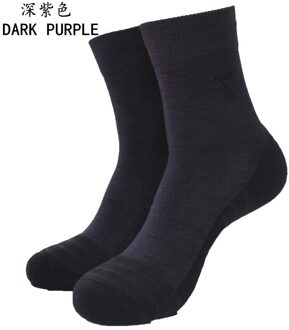 1 paar Outdoor Merino Wol & Bamboe Dikke Trekking Sokken Wandelen Sportsokken Paars / EU36-40