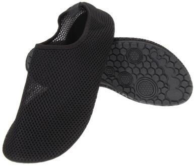 1 paar Outdoor Mesh Sandalen voor Vrouwen Mannen Platte Wade Schoenen Strand Zwemmen Vinnen Schoen sapato feminino Zomer Ademend Strand schoenen zwart L