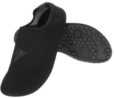 1 paar Outdoor Mesh Sandalen voor Vrouwen Mannen Platte Wade Schoenen Strand Zwemmen Vinnen Schoen sapato feminino Zomer Ademend Strand schoenen zwart XXL