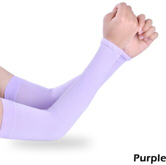 1 Paar Outdoor Zonnebrandcrème Arm Mouwen Ademend Schedel Skelet Manchet Mouwen Fietsen Wandelen Hardlopen Arm Uv Beschermende Koud Gevoel paars