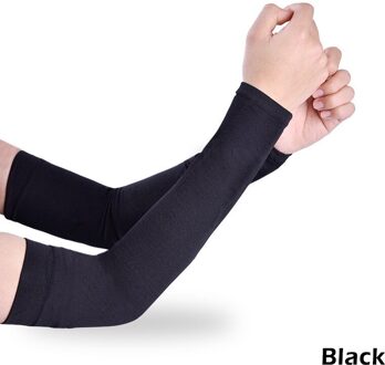 1 Paar Outdoor Zonnebrandcrème Arm Mouwen Ademend Schedel Skelet Manchet Mouwen Fietsen Wandelen Hardlopen Arm Uv Beschermende Koud Gevoel zwart