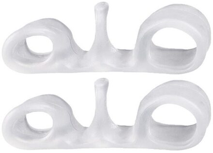 1 Paar Pad Op De Teen Little Duim Siliconen Dagelijks Gebruik Teen Bunion Corrector Guard Stijltang Vinger Teen Separator Voet care Tool diep blauw