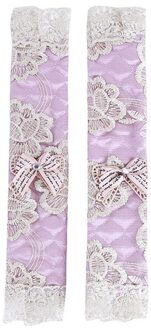 1 paar Pastorale Stijl Kant Koelkast Deur Stand Handvat Covers Koelkast Handvat Covers Decoratieve Keuken Deurknop Covers paars lang