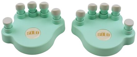 1 Paar Piano Vinger Trainer Krachttraining Gereedschap Vinger Correctoren Zachte Vinger Pads Piano Toetsenbord Handgreep Sporter Piano groen