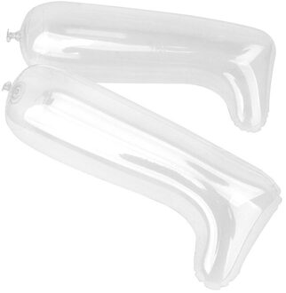 1 Paar Plastic Opblaasbare Laarzen Schoen Brancard 30Cm Transparant