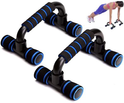1 Paar Power Wielen Roller Machine Push-Up Bar Stand Oefening Rack Workout Home Gym Fitness Apparatuur Buik Spier trainer diep blauw