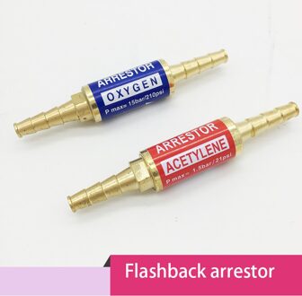 1 Paar Professionele Zuurstof Acetyleen Flashback Arrestor Terugslagklep Vlam Buster Voor Drukregelaar Regulator Slang Buis