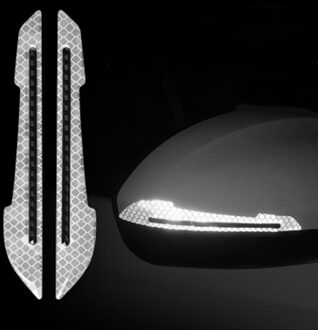 1 Paar Reflectante Auto Stickers Reflector Reflecterende Strip Achteruitkijkspiegel Reflecterende Tape Auto Accessoires Exterieur Reflex Tape B