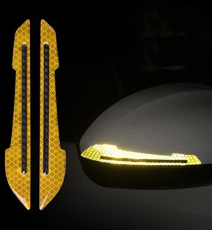 1 Paar Reflectante Auto Stickers Reflector Reflecterende Strip Achteruitkijkspiegel Reflecterende Tape Auto Accessoires Exterieur Reflex Tape
