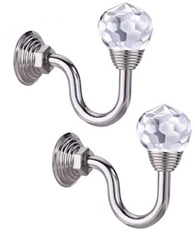 1 Paar Retro Kristalglas Gordijn Holdback Muur Tie Terug Haak Hanger Holder Lade Handvat Gordijn Accessoires Hanger