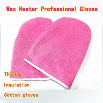 1 paar Roze Wax Bescherming Handschoenen Paraffine Bescherming Hand Handschoenen voor Warmer Wax Heater Professionele SPA Katoenen Handdoek Wanten
