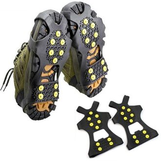 1 Paar S/M/L 10 Studs Anti-Slip Sneeuw Ice Gripper Klimmen Schoen Spikes Grips Cleats winter Overschoenen Stijgijzers Spike Schoenen Stijgijzers XL